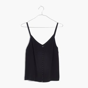Madewell Black Button-Front Cami Top